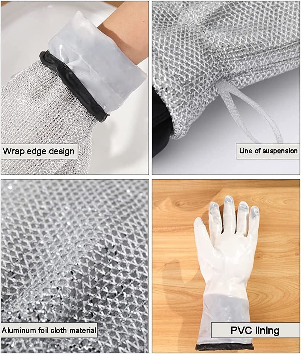Wire Dishwashing Gloves(Pack of 2)