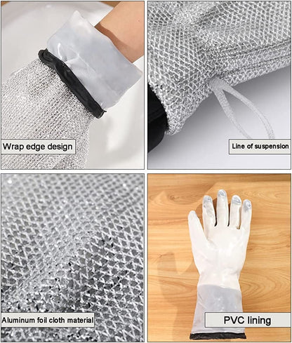 Wire Dishwashing Gloves(Pack of 2)